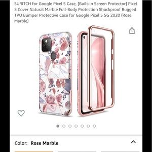 Rose & marble Google Pixel 5 phone case